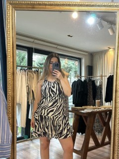 ZEBRA DESENLİ ELBİSE 