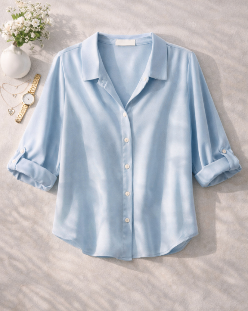 Elira Mavi Basic Gömlek