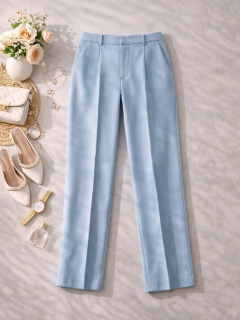 Lina Mavi Kumaş Pantolon