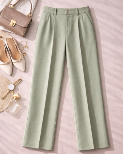 Liora Mint Kumaş Pantolon