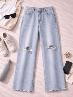 Avera Yırtık Detaylı Açık Mavi Jean Avera Yırtık Detaylı Açık Mavi Jean