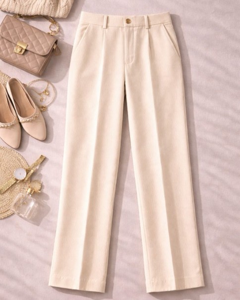 Viera Ekru Kadife Pantolon Viera Ekru Kadife Pantolon